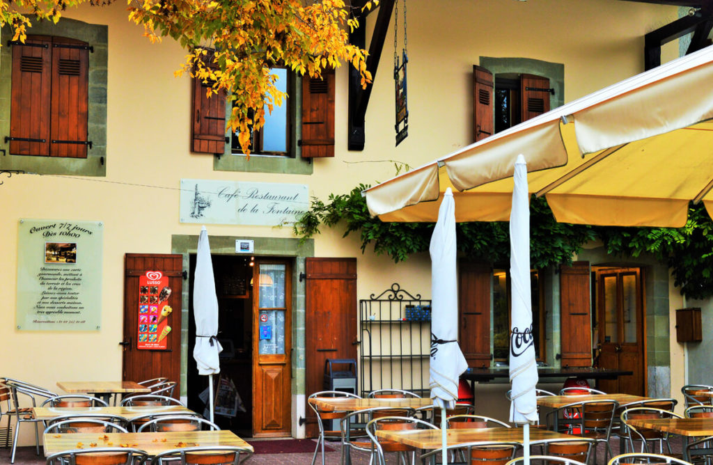 Façade du du restaurant de La Fontaine Genève