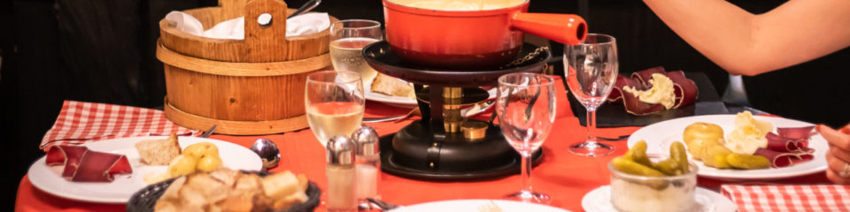 cours de fondue au restaurant