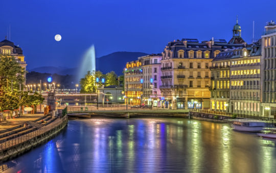 Genève vue de nuit