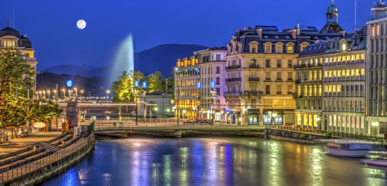 Genève vue de nuit