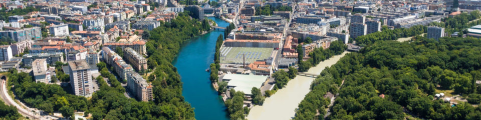 Vue sur la Jonction à Genève