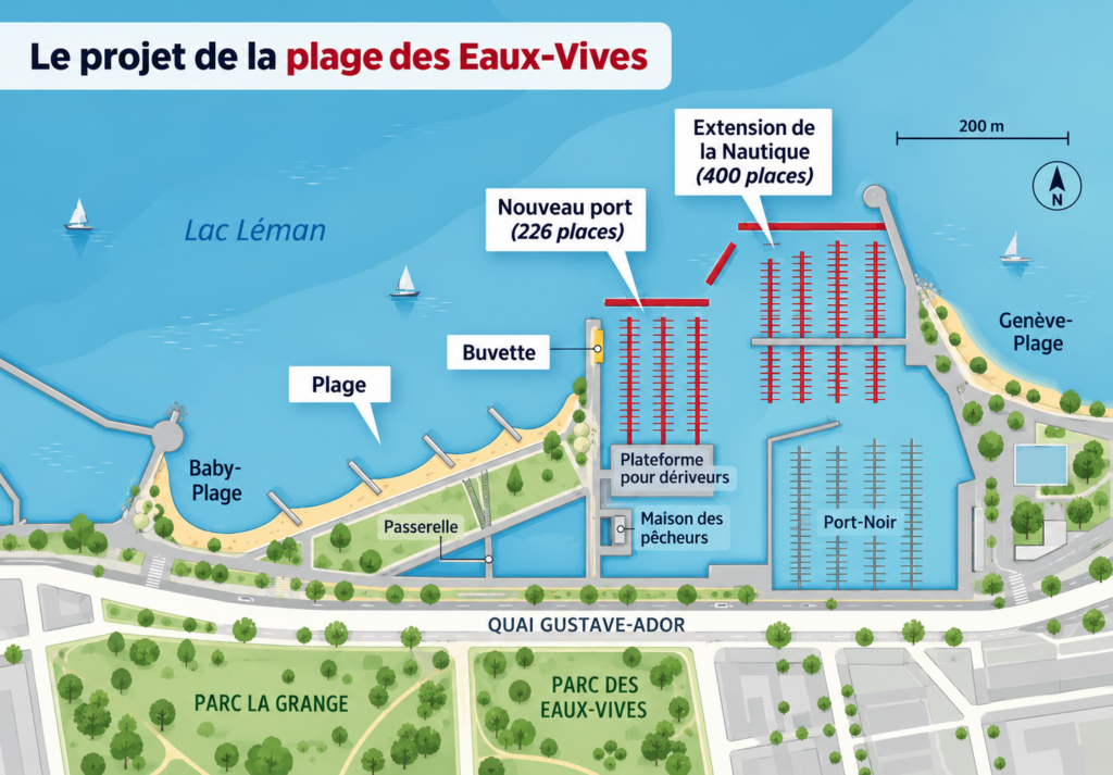plan de la nouvelle plage