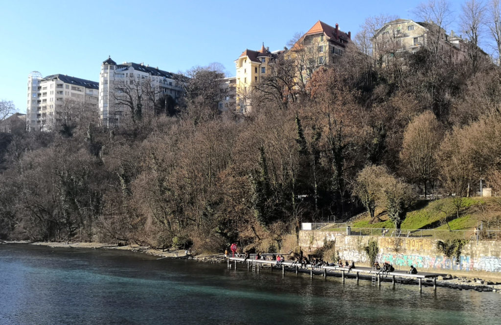 plage sur le rhône genève