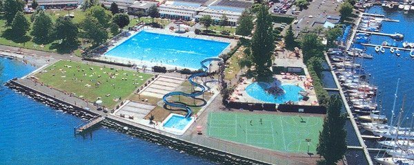 Genève plage vue du ciel