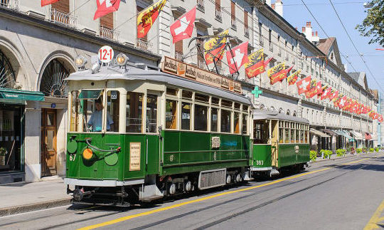 tram ancien à genève