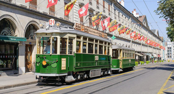 tram ancien à genève