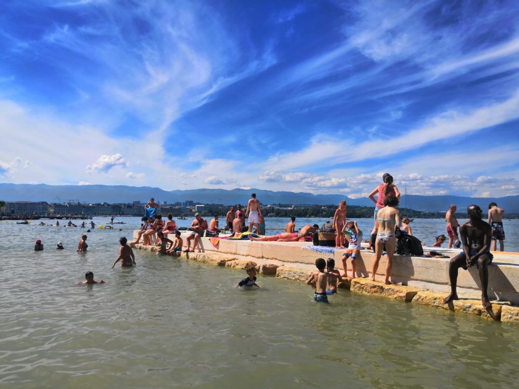 jetée de la plage eaux vives genève