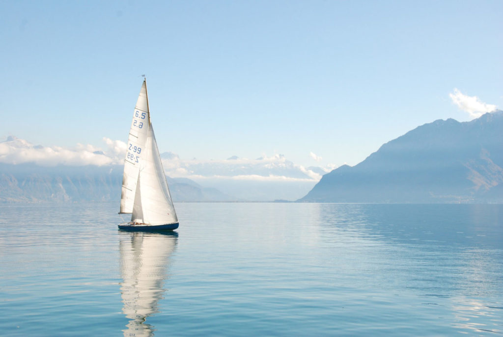 bateau sur le lac leman