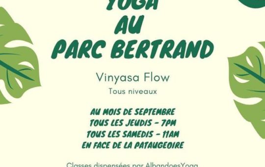 yoga au parc bertrand