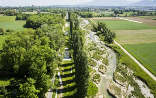 promenade de l'aire vue du ciel à genève