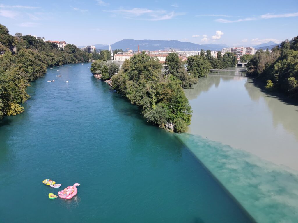 jonction avec bouée sur le rhone