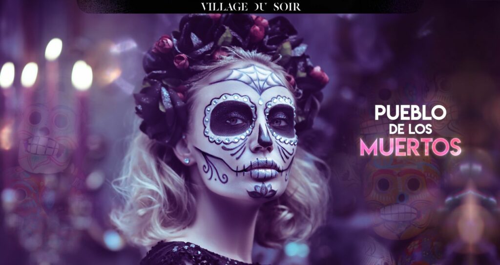femme maquillée fête des morts mexique