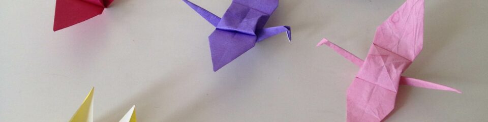 oiseau origami couleur