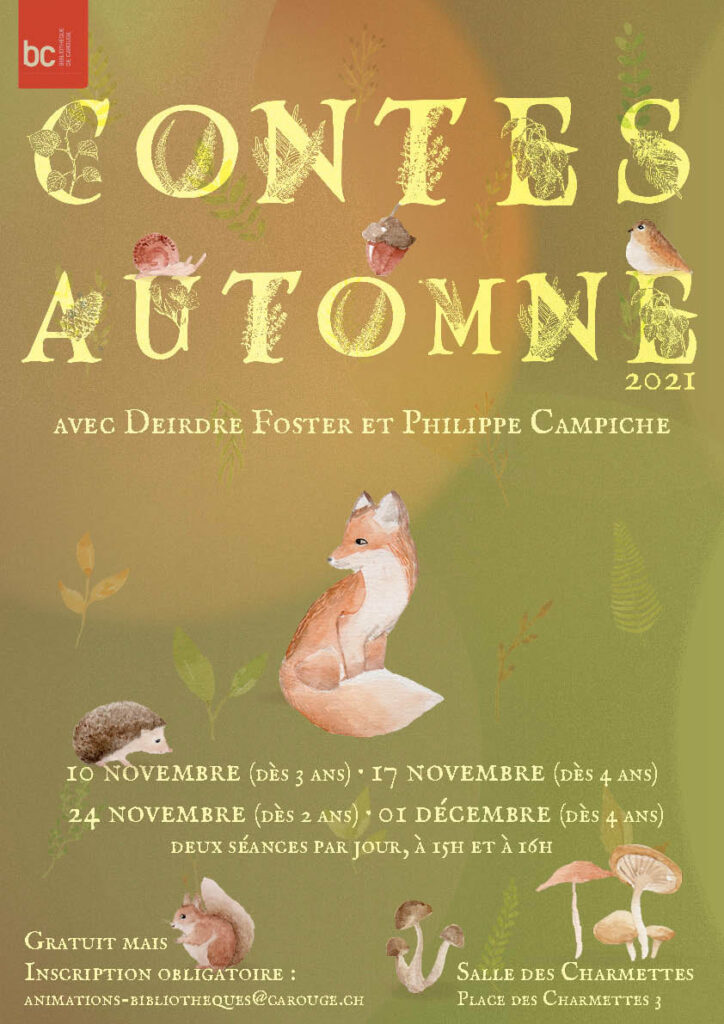 affiche contes d'automne bibliothèque carouge