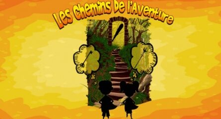 affiche spectacle d'impro les chemins de l'aventure