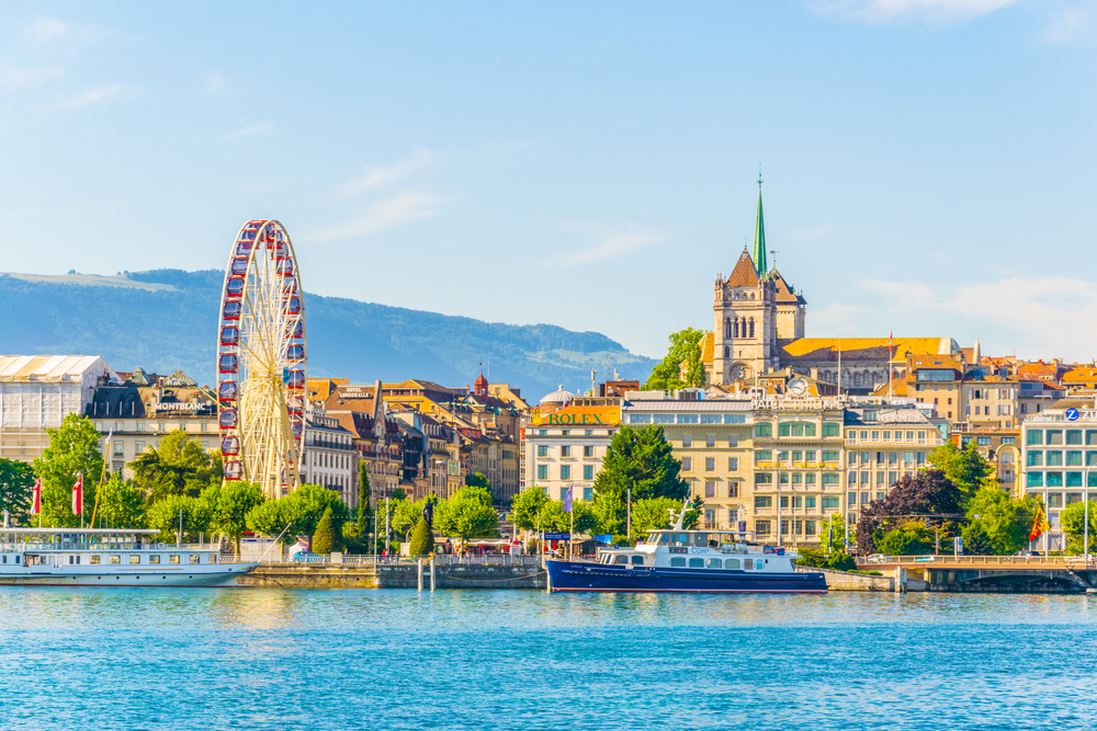 cathedrale et roue de genève